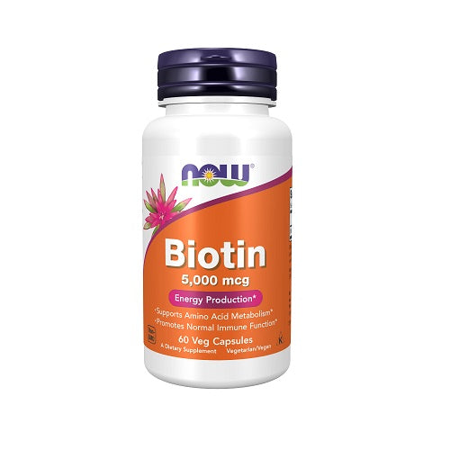NOW FOODS Biotin 5000mcg (60 Caps)